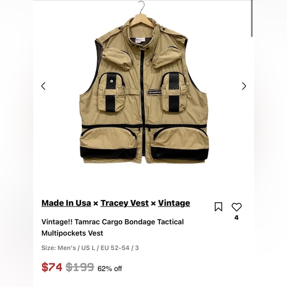 RARE!Made In Usa × Tracey Vest × Vintage
Vintage!! Tamrac Cargo Bondage Tactical - Picture 16 of 16